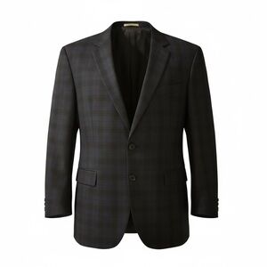 JOSEPH ABBOUD Limited Edition Loro Piana Super 120s Wool Plaid Blazer 48R USA